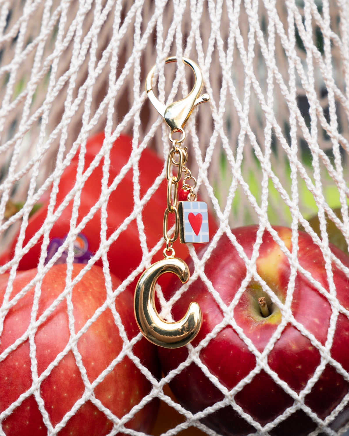 Bubble Letter Key Charm